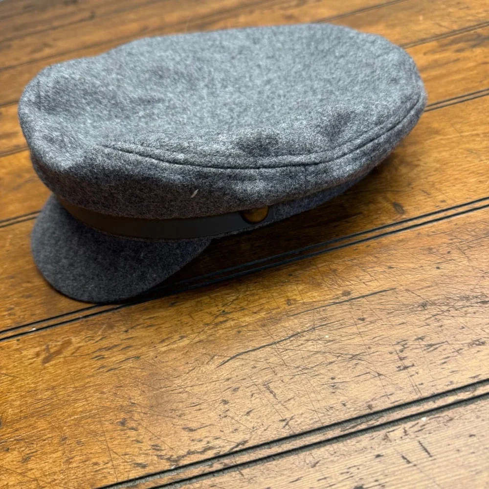 Kooringal Grey Wool Blend Fiddler Cap Baker‎ Boy Hat 57cm One Size Fits Most